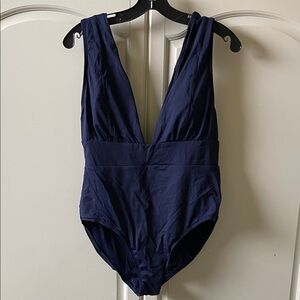 Andie The Mykonos One Piece Navy Blue Soze Large Tall